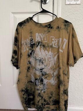 Offspring Tie-Dye Tee in Tan & Black